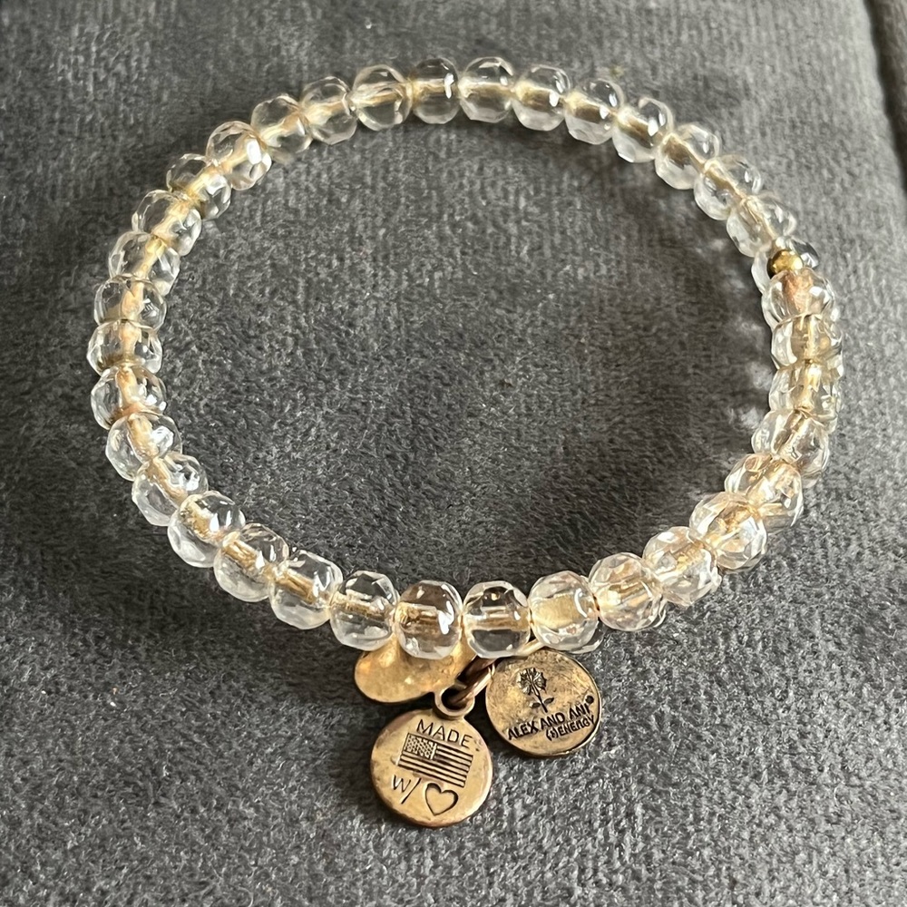 Alex and Ani Clear Beaded Bangle